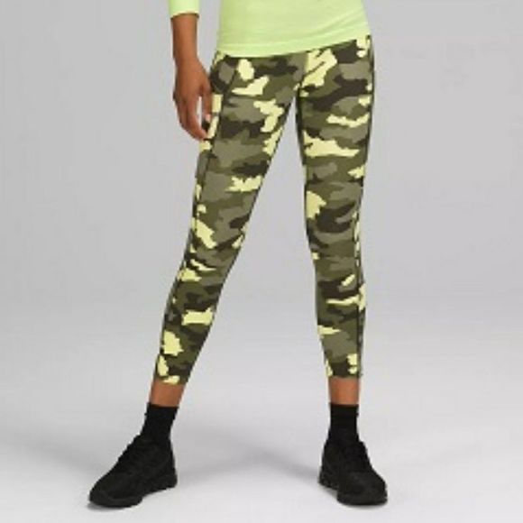 lululemon athletica Pants - NWT lululemon Fast and Free HR Tight 25" - Heritage 365 Camo Crispin Green